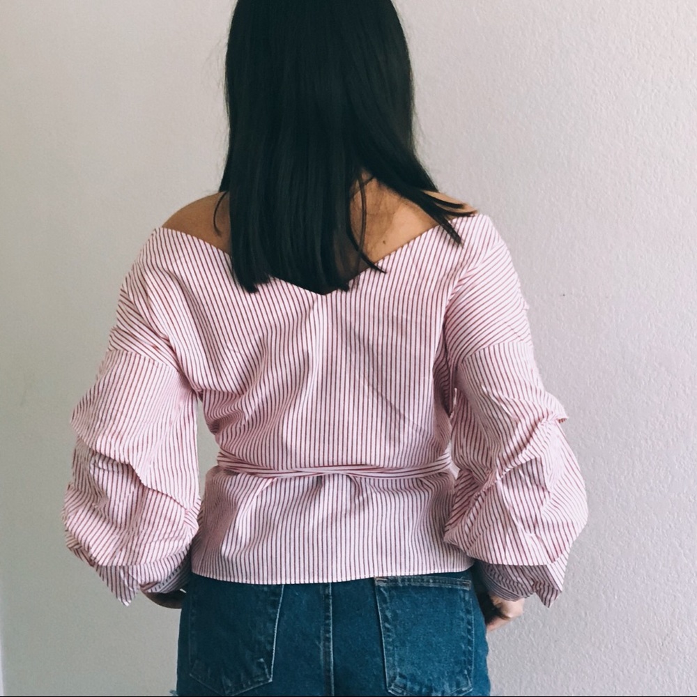 🔻SALE LAST 1 (S) Kimberly Wrap Blouse - Picture 6 of 7